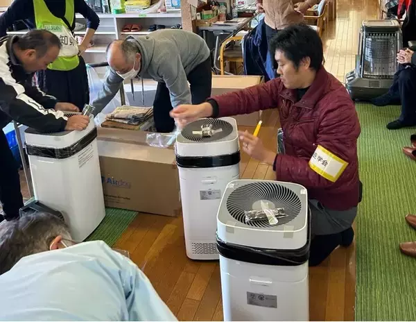 避難所の空気環境改善を目的として「Airdogエアドッグ」を700台寄付