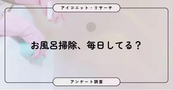 【毎月26日は風呂の日】お風呂は「毎日掃除する」が最多となるも「面倒だ」は約8割に！8,775人調査で見えた実態【SEO・AIO時代に効く一次データ・アンケート調査受託】