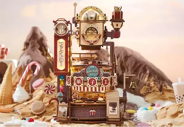 DIYクラフトキット『つくるんです(R)』のコースターシリーズに「お菓子工場」が新登場