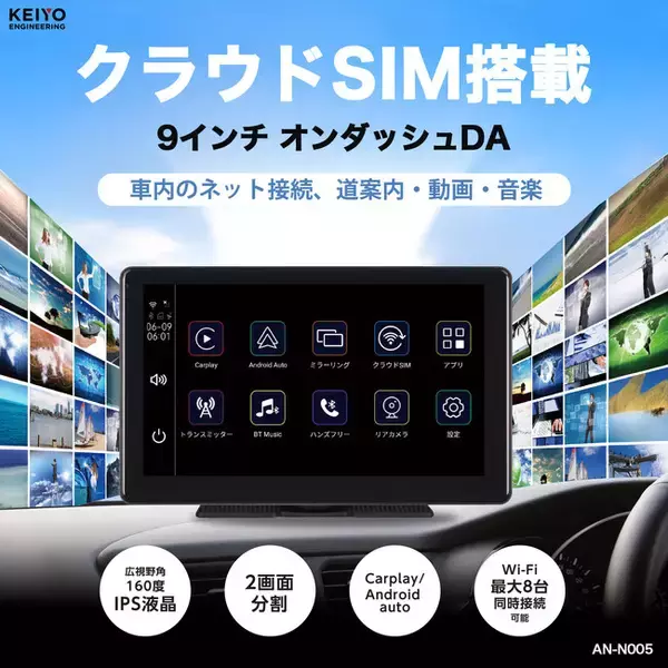 業界初！初回10GB/30日ギガを搭載したクラウドSIMオンダッシュDA「AN-N005E」をKEIYO/ECショップにて先行発売を開始いたします。