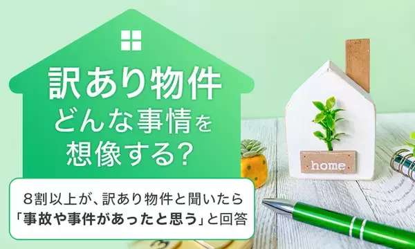 【“訳あり物件”どんな事情を想像する？】8割以上が、訳あり物件と聞いたら「事故や事件があったと思う」と回答