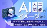 「【AI（人工知能）のイメージは？】45％が「暮らしを豊かにする」一方で約3割が「なんとなくこわい」と回答」の画像1
