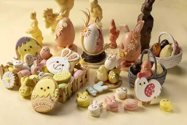 チョコレートでつくる芸術品！“うさ耳”をつけたイースターエッグやうさぎモチーフの新作あんパンが続々登場！パステルカラーが春らしい「イースタースイーツ コレクション」