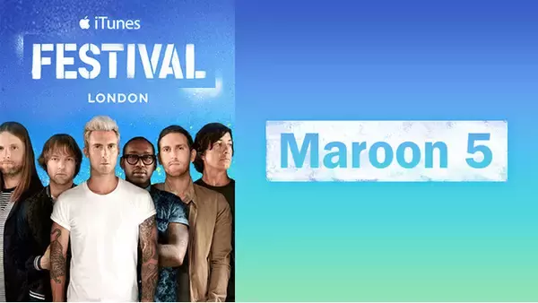 世界的ロックバンド・Maroon 5のライブの興奮がカラオケルームで蘇る！2014年にイギリスで開催された音楽フェスのライブ映像を、JOYSOUND「みるハコ」で無料配信！