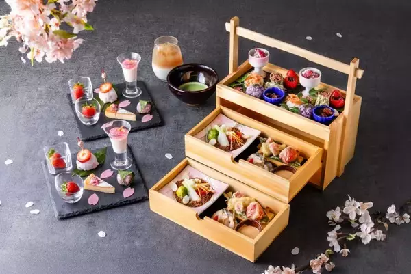 【川越プリンスホテル】埼玉県のいちご“あまりん”“べにたま”と桜の春色に包まれた「和風アフタヌーンティーセット」を販売