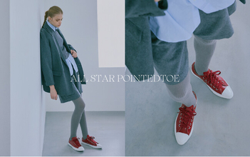 【CONVERSE】シャープなシルエットで再構築した「ALL STAR POINTEDTOE」シリーズより、パテントレザーやギリーシューズをモチーフにした新作が登場