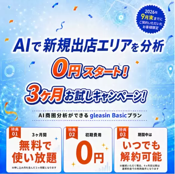 AI出店戦略ツール「gleasin」、候補地と自社店舗の類似度の内訳まで確認できる「類似店舗」機能をアップデート｜エムディー株式会社