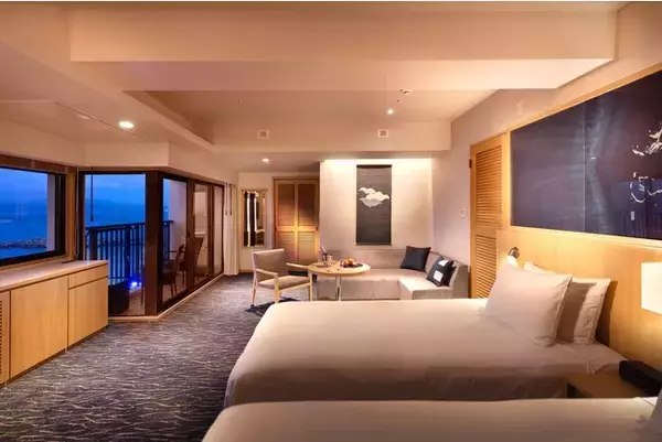 徳島の伝統工芸【阿波藍×大谷焼】アオアヲARTを体感する客室が完成