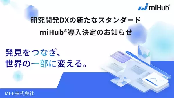 MI-6、体験拡張した材料開発プラットフォーム「miHub(R)」最新版を東京濾器に提供開始。マテリアルズ・インフォマティクス推進を支援