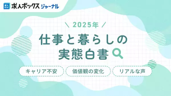 求人情報の一括検索サービス「求人ボックス」、「仕事と暮らしの実態調査」の結果を発表