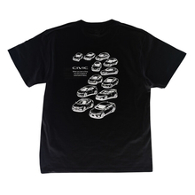 「歴代 Honda シビック」デザインTシャツにブラックが登場！