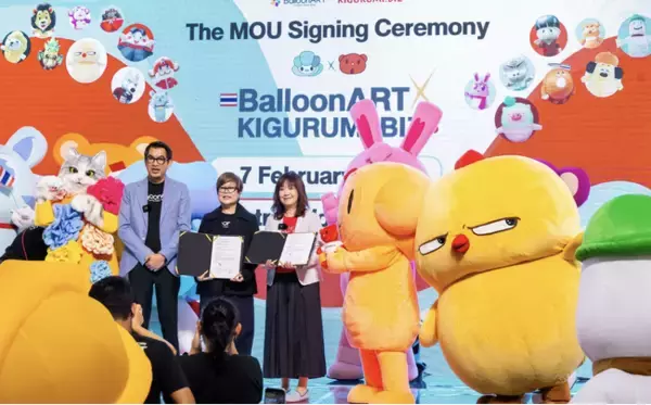 KIGURUMI.BIZ、タイのBALLOON ART社と連携協定を締結！JAPAN EXPO THAILANDの会場で大勢のキャラクターがお祝い！