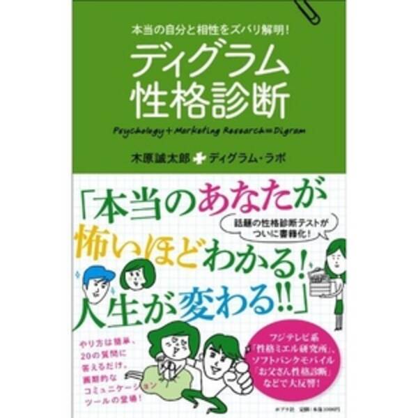 テレビや雑誌 ニュースサイトで話題のディグラム診断がついに書籍化 ディグラム性格診断 が発売 13年10月18日 エキサイトニュース