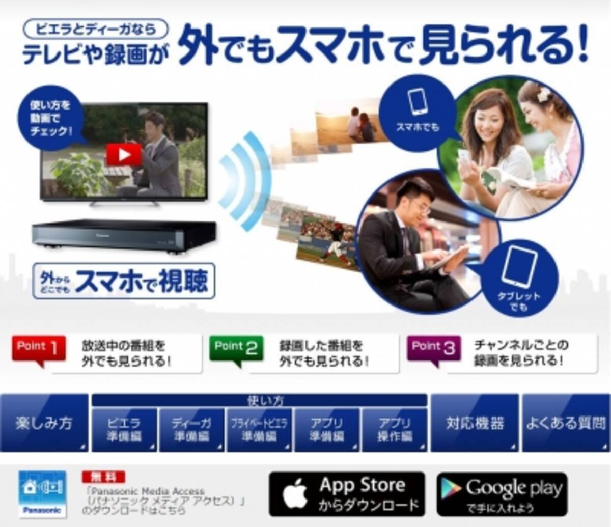 外からどこでもスマホで視聴 がバージョンアップ スワイプ シェア シーン検索 再生 が加わり 6月発売予定のプライベート ビエラにも対応 15年5月14日 エキサイトニュース