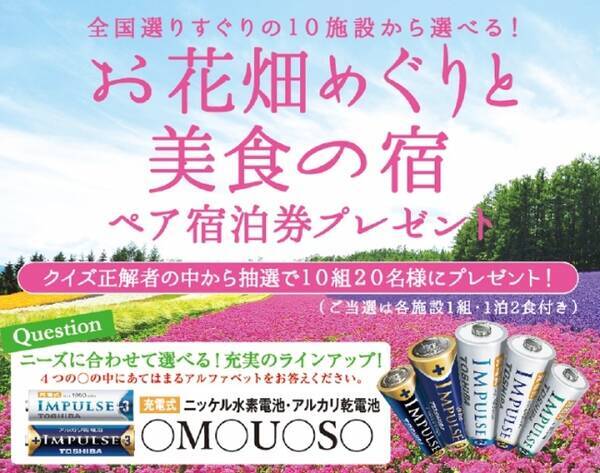 クイズに答えて宿泊券が当たる 東芝電池キャンペーンを11 1 実施 17年11月1日 エキサイトニュース