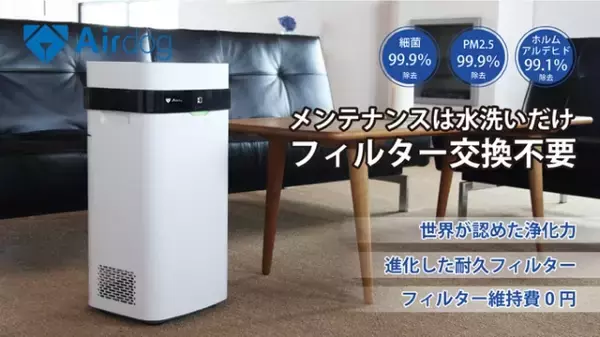 フィルター交換不要の空気清浄機「Airdog X5」わずか8日でMakuakeにて1000万円調達