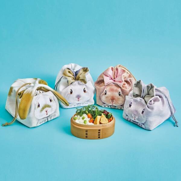 ひもをしぼればピョンとお耳ができる うさぎのランチきんちゃく がフェリシモ ｙｏｕ ｍｏｒｅ ユーモア から新登場 18年3月28日 エキサイトニュース