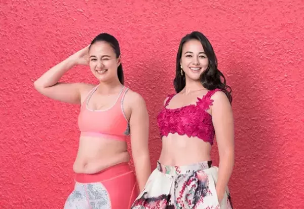 ラグビー選手の“美人すぎる妻“山田ローラのお腹が、実はプヨプヨ!?スマホで腹筋　スレンダートーンでウエスト-19.6cm※1達成!!「スレンダートーン コネクト」新TVCM