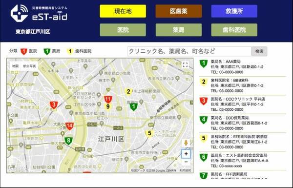 災害時に開いている医療機関 薬局がスマホで確認でき 迅速な人命救助を支援するシステム Est Aid を 千葉県外房薬剤師会も運用開始 2018年5月30日 エキサイトニュース