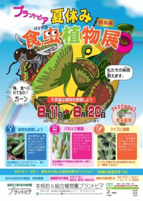 福井県越前町 摩訶不思議な食虫植物が集合 福井総合植物園プラントピアで夏休み特別展 食虫植物展 が開催されます 18年7月23日 エキサイトニュース
