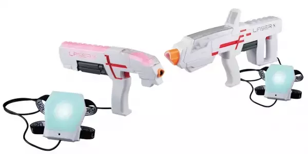 親子で夢中！室内でも屋外でも遊べる！レーザークロスシューティングシリーズ新セット