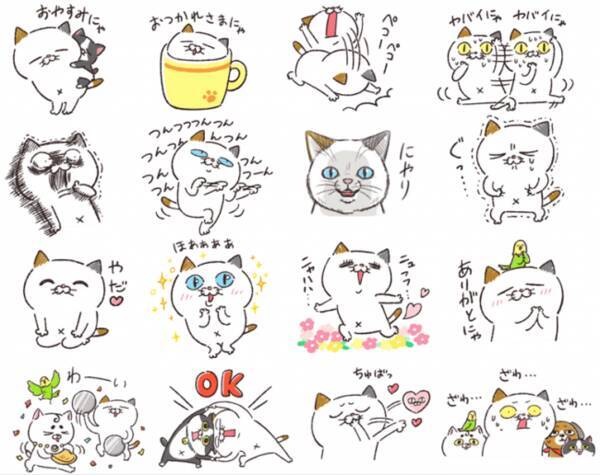 ｄｈｃ ｌｉｎｅ公式アカウント タマ川 ヨシ子 猫 新作ｌｉｎｅスタンプ登場第17弾はゆるっと可愛い 手描き風 デザイン 19年2月12日 エキサイトニュース