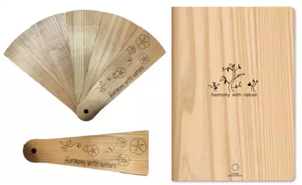 「古紙を集めて間伐材の扇子を製作！千葉大生のエコ企画で販売開始」の画像