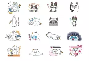 ｄｈｃ ｌｉｎｅ公式アカウント タマ川 ヨシ子 猫 新作ｌｉｎｅスタンプ登場第19弾は 手描き風ヨシ子 で過去人気スタンプを再現 19年8月13日 エキサイトニュース