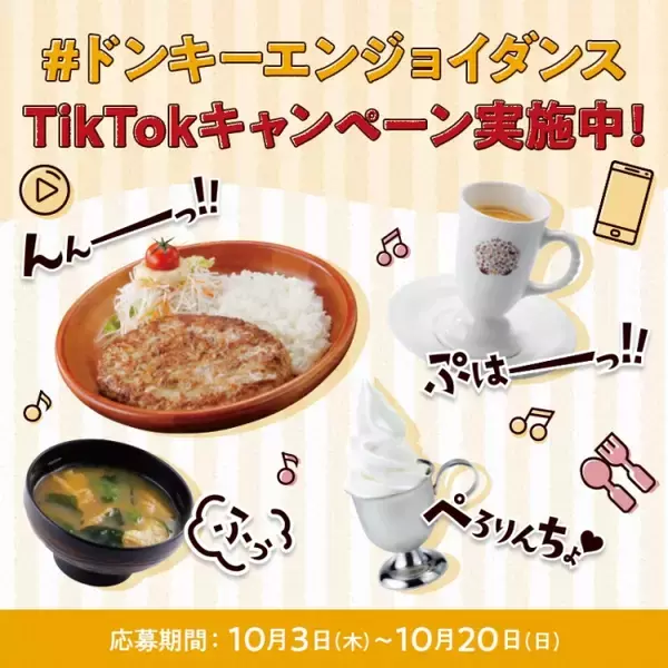 びっくりドンキー×TikTok×双子モデル・クリエーターりかりこ「#ドンキーエンジョイダンス」TikTokキャンペーン