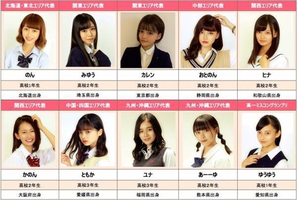 日本一かわいい女子高生 を決定するコンテスト 女子高生ミスコン19 ファイナリスト暫定10名が決定 19年10月7日 エキサイトニュース