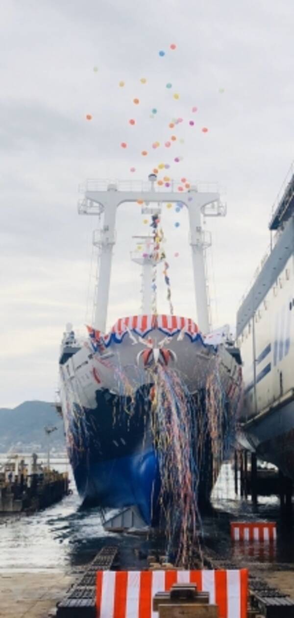 年6月就航 3代目 さるびあ丸 の命名 進水式を三菱重工業 下関造船所で実施 19年11月28日 エキサイトニュース