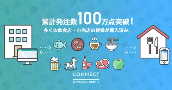 株式会社ハイドアウトクラブが運営する受発注ツール「CONNECT」、累計受発注商品数が100万商品を突破しました！