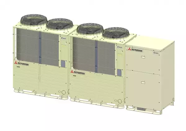 自然冷媒CO2を用いた冷凍冷蔵コンデンシングユニットC-puzzleに40馬力タイプ　