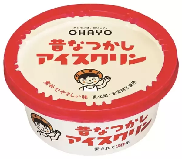 人気拡大中のロングセラー商品（1987年発売）がリニューアル！素朴でなつかしく、やさしい味わいの「昔なつかしアイスクリン」
