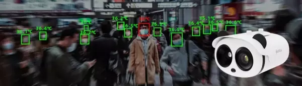 「【新型コロナ対策】最大30人の体温を同時測定、AI搭載の高精度体温検知システム」の画像