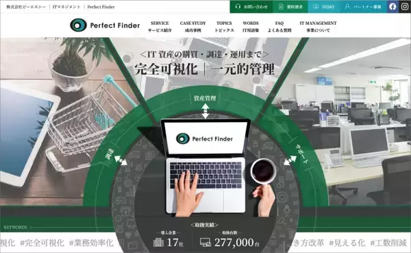 「IT 経営の DX プラットフォーム「Perfect Finder」の Web サイトグランドオープン」の画像