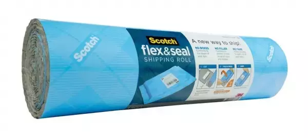 これまでにない梱包体験の新提案！切って、包んで、貼り合わせるだけ！梱包から発送までの工程を大幅に削減！ スコッチ(TM) フレックス＆シール 梱包ロール