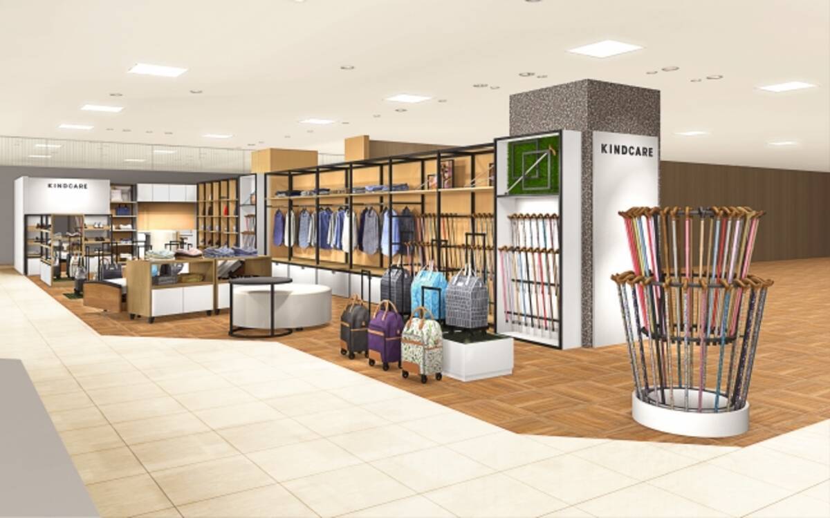 取扱いステッキの総本数はなんと300本！「KINDCARE東急百貨店たま 
