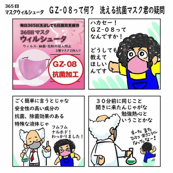 宏福商事 日本製 洗える抗菌マスク 好評 お客様に漫画説明書を公開 洗える抗菌マスク君のキャラクター登場 年6月14日 エキサイトニュース