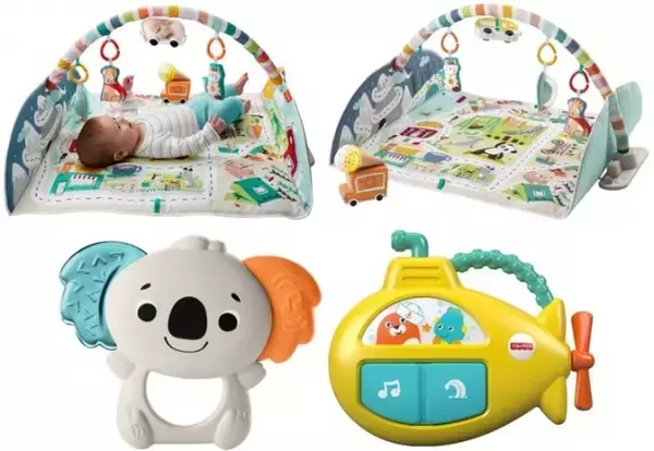 お子さまの五感の発達をサポートする『3WAY!遊べる地図マットに変身ベビージム』『楽しいメロディ！コアラの歯がため』『海へぼうけん！ミュージカル・サブマリン』7月下旬より発売