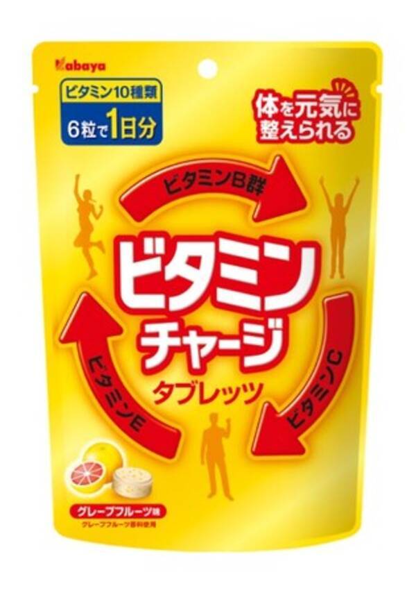 今日も元気に ビタミンチャージ 1日分のビタミン10種類を6粒で摂取 ビタミンチャージタブレッツ 発売 年8月25日 エキサイトニュース