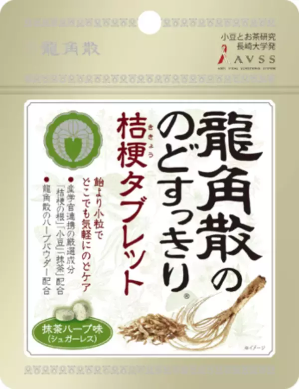 のど飴売上No.1ブランドの龍角散から、産学官連携により開発された「龍角散ののどすっきり(R)桔梗タブレット 抹茶ハーブ味」が新登場！