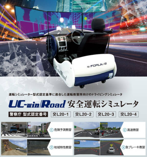 フォーラムエイトのuc Win Road 安全運転シミュレータが国家公安委員会の運転シミュレータ型式認定を取得 年9月17日 エキサイトニュース