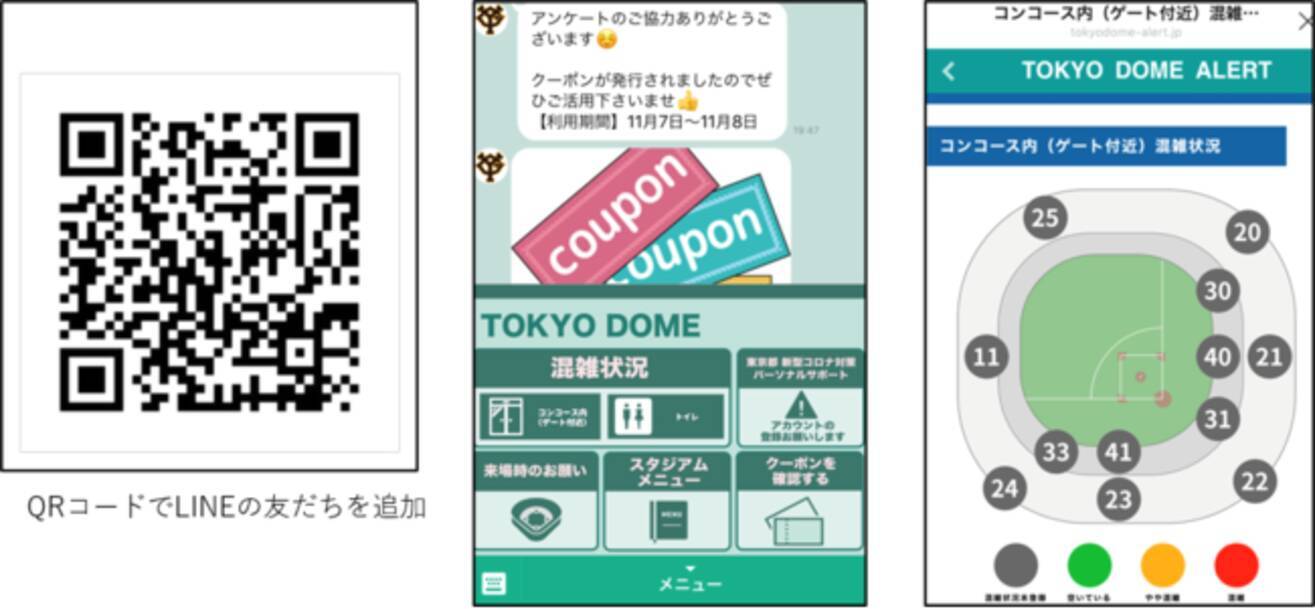 東京ドーム 収容人数８割へ引き上げ 技術実証にlineを活用 ソーシャルデータバンクがシステム構築支援 今後の屋内アリーナ競技における来場者の人数制限や感染対策の立案に役立つ試み 年11月7日 エキサイトニュース