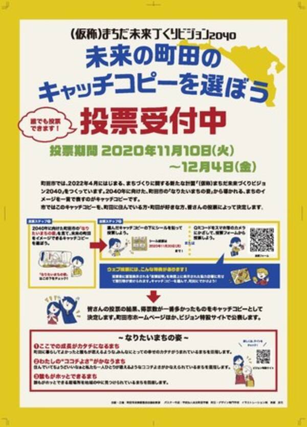 仮称 まちだ未来づくりビジョン2040 未来の町田のキャッチコピーを投票で決定します 2020年11月17日 エキサイトニュース