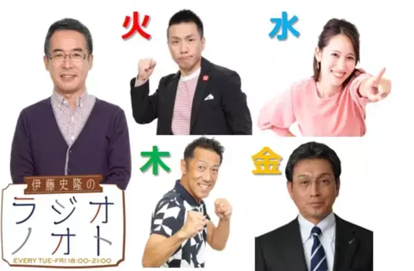 増田英彦、森脇健児、「おはパソ」アシスタント・いがらしあみ、阪神OB・真弓明信ら豪華ゲストがABCラジオの夜7時から生登場！