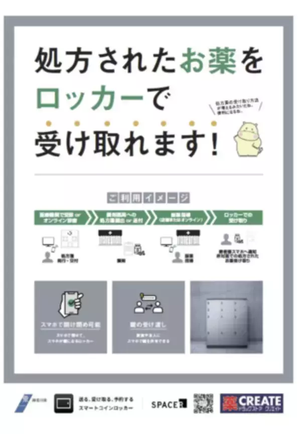 「スペースアール、神奈川県の支援を得て「スマートロッカーを介したお薬の非対面受取」の事業化に取り組みます」の画像