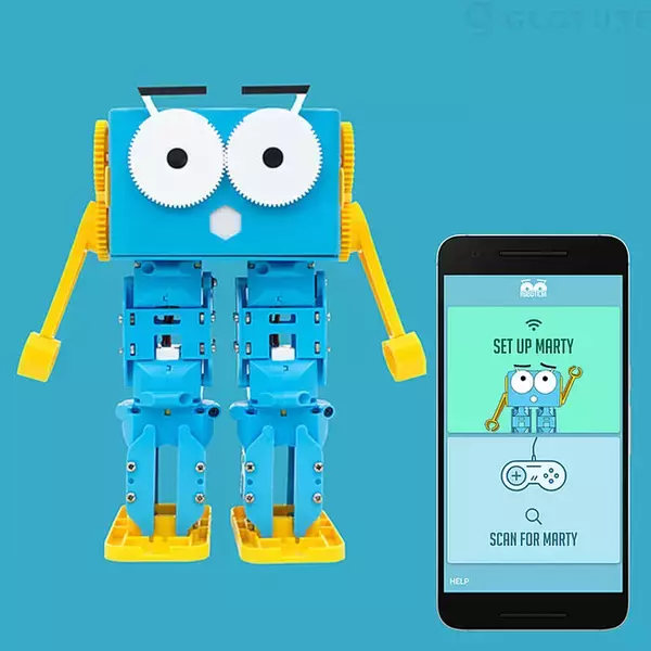 ★新商品★ Marty the Robot 組み立て、プログラミングできる歩行型ロボット【スマホで操作/Scratch対応/推奨年齢10歳から】をGLOTURE.JPで販売開始