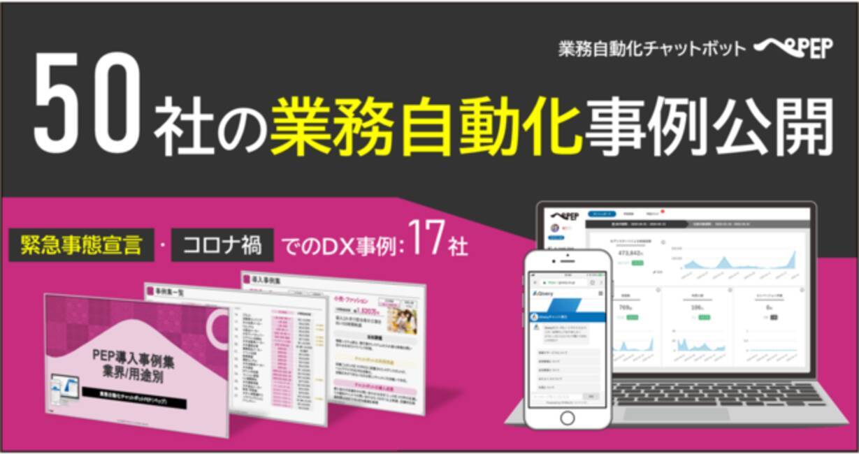 業務自動化チャットボットpepを活用した50社の業務自動化 Dx事例を一挙公開 21年1月8日 エキサイトニュース