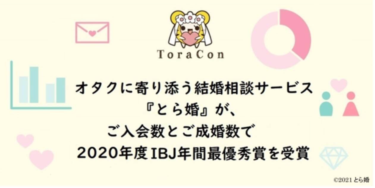 オタクに寄り添う結婚相談サービス とら婚 が ご入会数とご成婚数で年度のibj年間最優秀賞を受賞 21年2月5日 エキサイトニュース